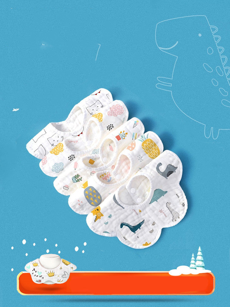 Rotating Flower Waterproof Soft Baby Bibs