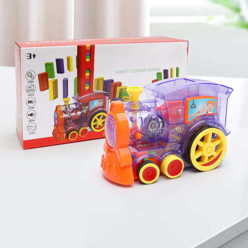 Domino Train Toys Baby Toys Car Puzzle Automatic Release