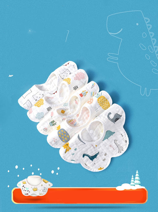 Rotating Flower Waterproof Soft Baby Bibs