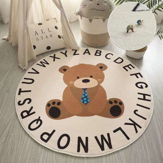 Round Cashmere-like Rug For bedroom