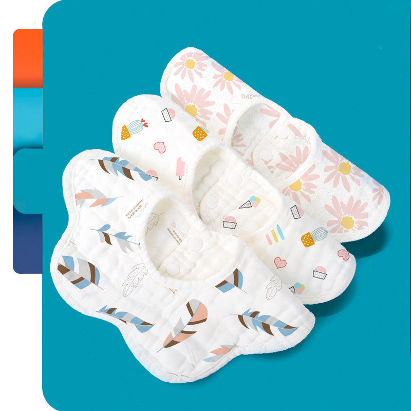 Rotating Flower Waterproof Soft Baby Bibs