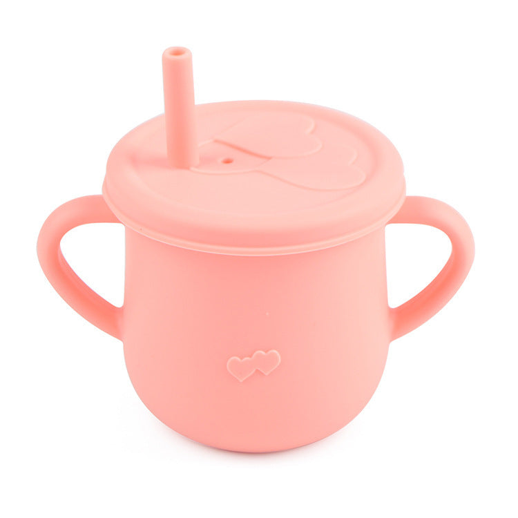 Children's Silicone Straw Drinking Cups Leakproof