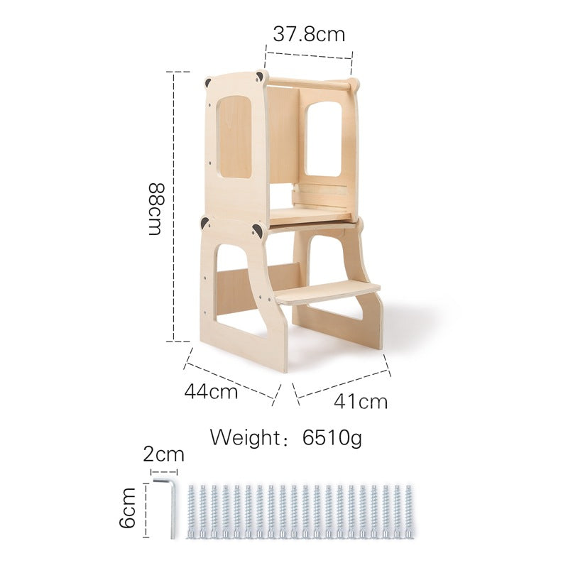 Montessori Toddler Learning Tower Kitchen Hand Washing Step Climbing Chair