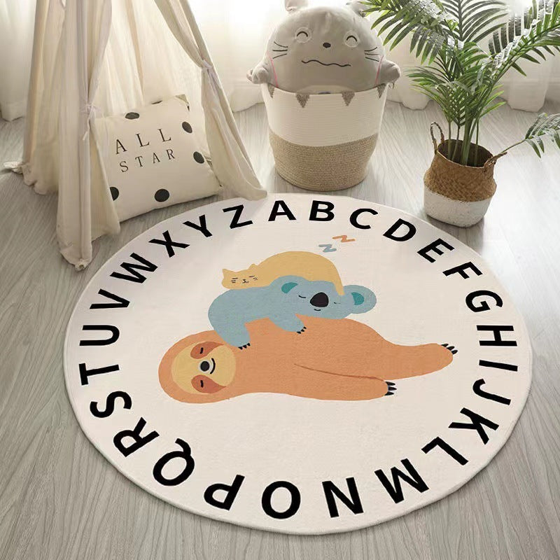 Round Cashmere-like Rug For bedroom